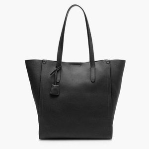 JCrew Black Leather Tote work